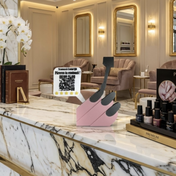 Figurină 3D unghie cu oja si cod QR recenzii